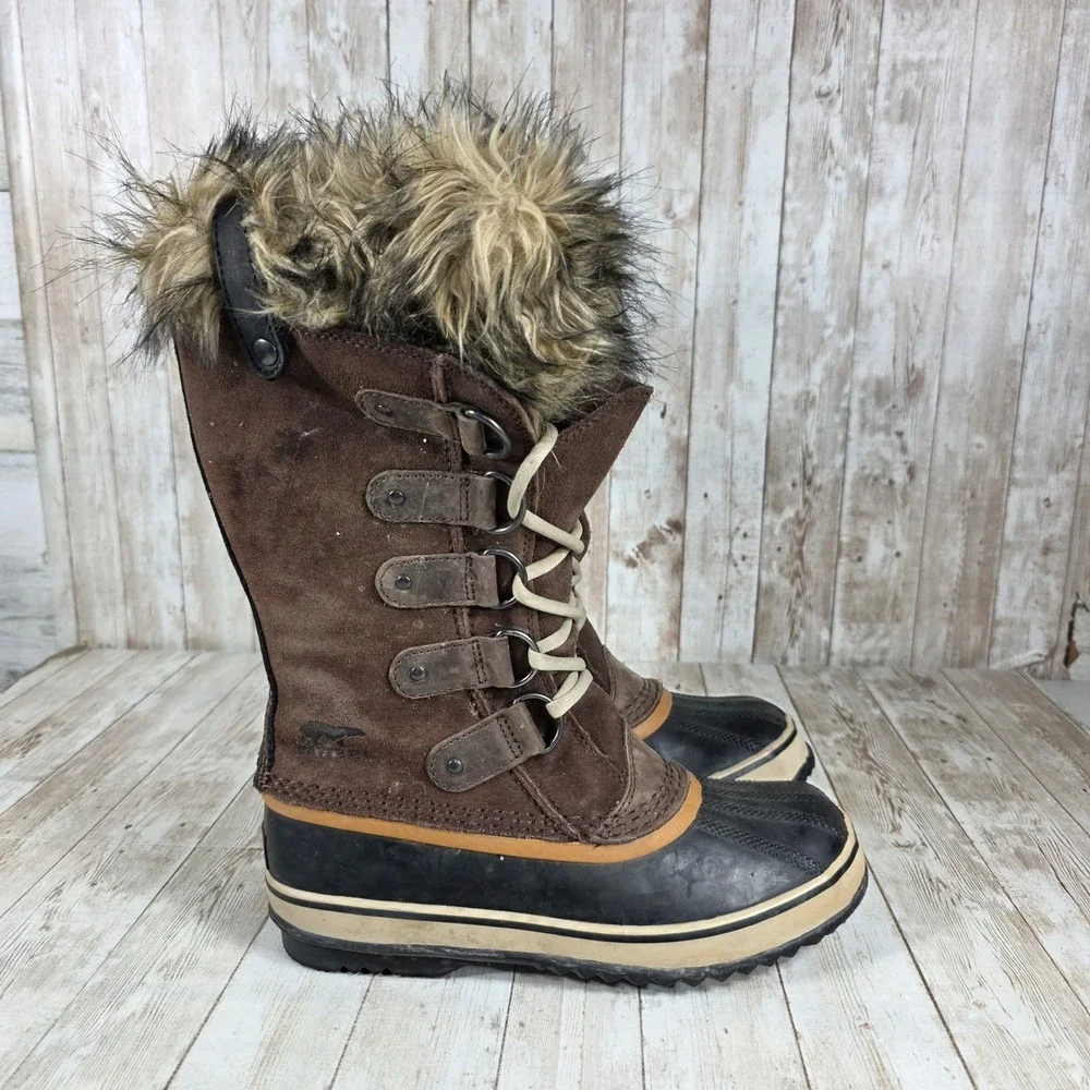 Sorel Women's Tofino II Faux Fur‎ Waterproof Winter Snow Boots Brown Size 7